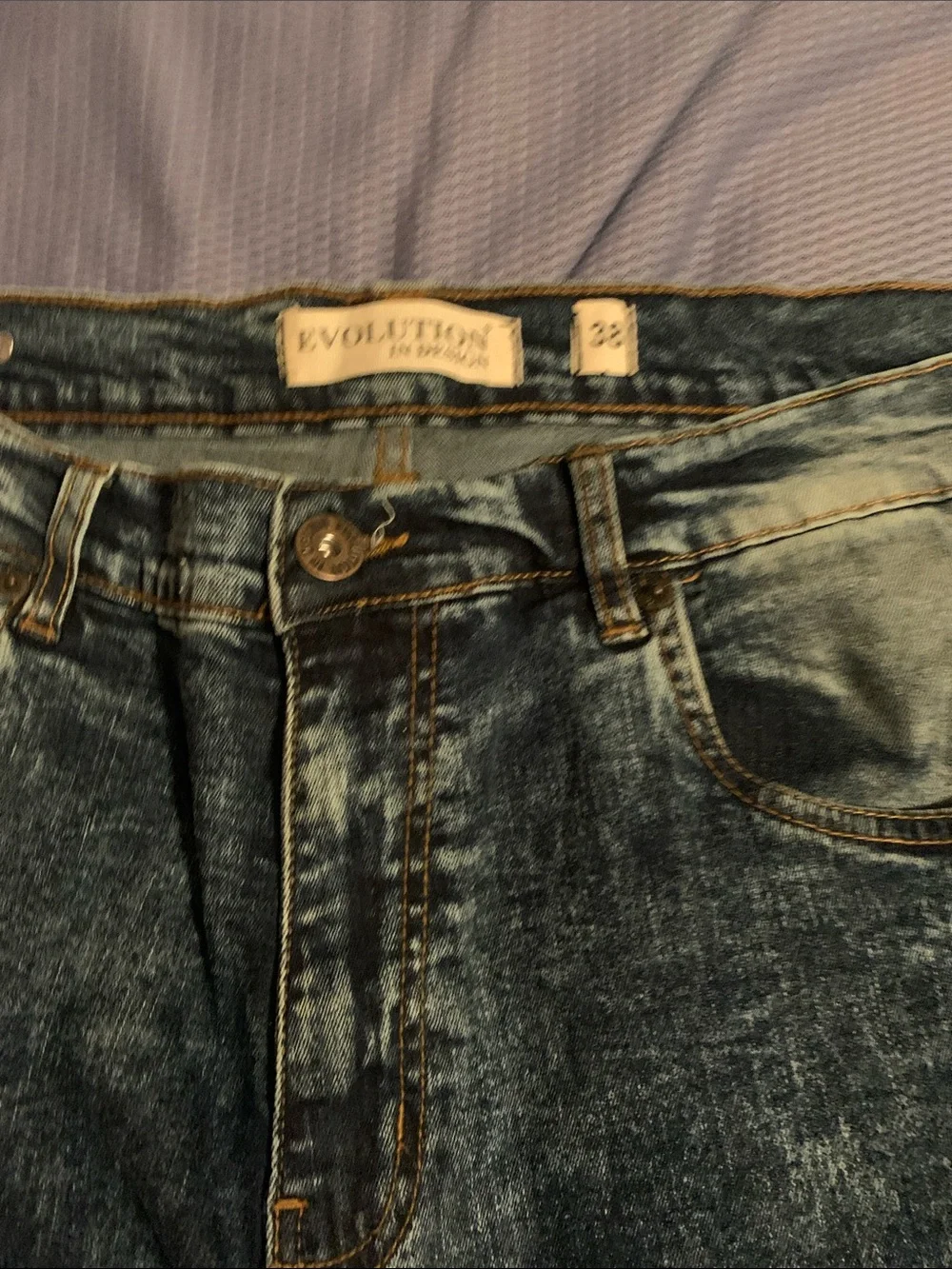 Mens denim distressed jeans